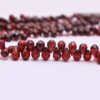 AAA+ Red Garnet Gemstone 6x4mm Faceted Teardrop Loose Briolettes | 8inch Strand | Natural Red Garnet Semi Precious Gemstone Loose Drop Beads