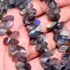 Rare Labradorite Gemstone Twisted Pear Briolettes | 6x10mm-8x12mm Faceted Beads | AAA+ Natural Labradorite Blue Fire Semi Precious Gemstone - Image 3