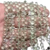 AAA+ Green Amethyst Glass Faceted Heart Briolette | 5mm-7mm Beads 8inch Strand | Green Amethyst Hydro Quartz Gemstone Briolettes for Jewelry - Image 3