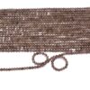 AAA+ Smoky Quartz 2mm-3mm Micro Faceted Rondelle Beads | 13inch Strand | Natural Brown Somky Quartz Semi Precious Gemstone Beads for Jewelry