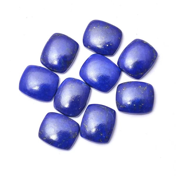 AAA+ High Quality Lapis Lazuli 12x14mm Smooth Loose Cabochon | Natural Blue Lapis Semi Precious Gemstone Flat Back Cushion Rectangle Cabs - Image 2