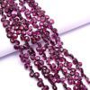 AAA+ Rhodolite Garnet 6mm-7mm Faceted Heart Briolette Beads | 8inch Strand | Natural Rhodolite Semi Precious Gemstone Loose Briolette Beads