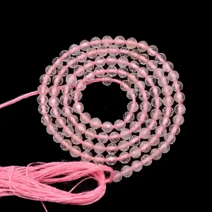 AAA+ Morganite Gemstone 3mm Micro Faceted Rondelle Beads | Natural Pink Morganite Precious Gemstone Loose Beads for Jewelry | 13inch Strand