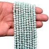 Amazonite Round Smooth Beads, Gemstone 5mm-6mm Beads | 13inch Strand | Natural Amazonite Semiprecious Gemstone Loose Round Beads for Jewelry - Image 2