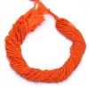 AAA+ Carnelian Gemstone Micro Faceted 2mm-3mm Beads | 13inch strand | Natural Orange Carnelian Semi Precious Gemstone Tiny Beads for Jewelry