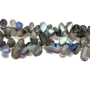 Rare Labradorite Gemstone Twisted Pear Briolettes | 6x10mm-8x12mm Faceted Beads | AAA+ Natural Labradorite Blue Fire Semi Precious Gemstone