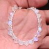 AAA+ Blue Fire Moonstone 7mm-8mm Square Briolette Faceted Beads | 7inch Strand | White Rainbow Moonstone Semi Precious Gemstone Loose Beads - Image 2