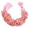 AAA+ Peach Guava Quartz Smooth Pear Briolette Beads | 8inch Strand | Natural Guava Quartz Semi Precious Gemstone Loose Beads for Jewelry - Image 2