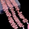 AAA+ Peach Guava Quartz Smooth Pear Briolette Beads | 8inch Strand | Natural Guava Quartz Semi Precious Gemstone Loose Beads for Jewelry - Image 3