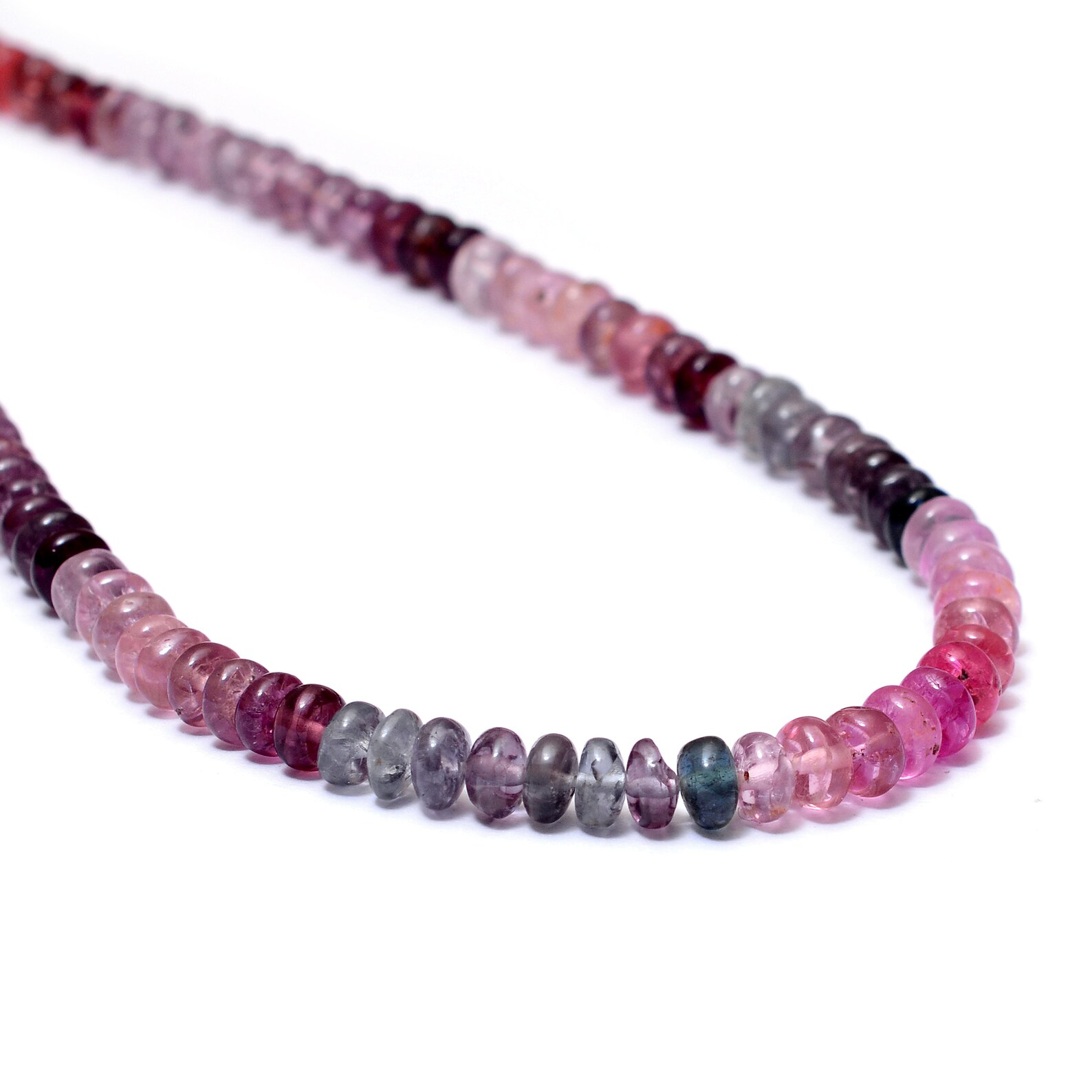 AAA+ Multi Spinel Gemstone 4mm / 5mm Rondelle Smooth Beads | 14inch Strand | Natural Spinel Precious Gemstone Rare Loose Beads for Jewelry