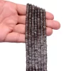 Natural Grey Moonstone 5mm-6mm Heishi Smooth Spacer Beads | 16inch Strand | Grey Moonstone Semi Precious Gemstone Tyre Rondelle Wheel Beads - Image 3