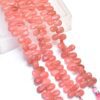 AAA+ Peach Guava Quartz Smooth Pear Briolette Beads | 8inch Strand | Natural Guava Quartz Semi Precious Gemstone Loose Beads for Jewelry