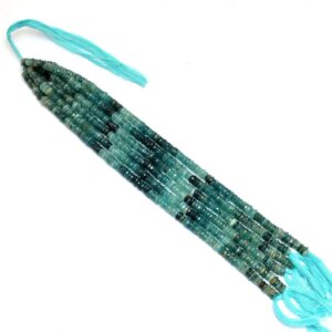 Rare Grandidierite Gemstone 6mm-7mm Faceted Heishi Beads | 10" Strand | AAA+ Grandidierite Semi Precious Gemstone Tyre Rondelle Loose Beads
